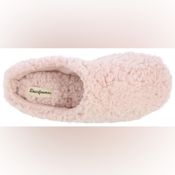 NWT Dearfoams Womens Faux Wool Memory Foam Slippers Size L 9-10 - Picture 6 of 12